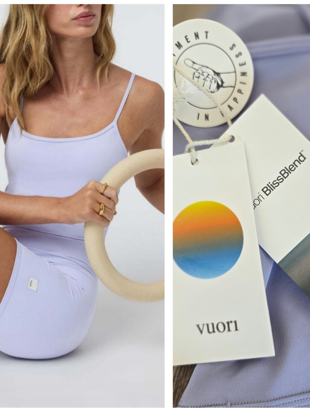 Vuori AllTheFeels Onesie NWT Lavender Mist Performance Stretch Athletic Yoga Gym - Picture 3 of 14